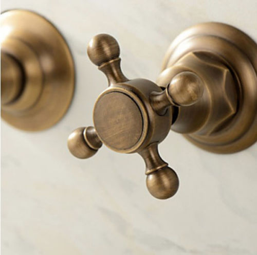Casoria Antique Brass Dual Handled Sink Faucet